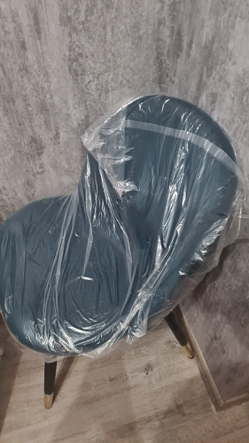 Стул на металлокаркасе Gabi 1 light blue / black / gold фото покупателя 21