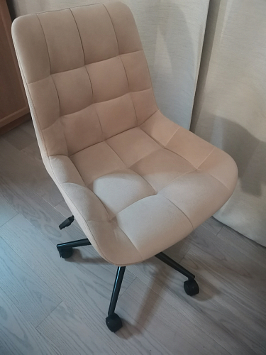 Компьютерное кресло Честер светло-серый / хром фото покупателя 17