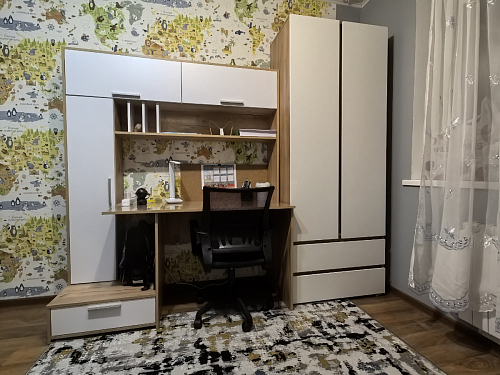 Письменный стол Лайт 03.243 дуб золотой (craft) / белый премиум фото покупателя 226