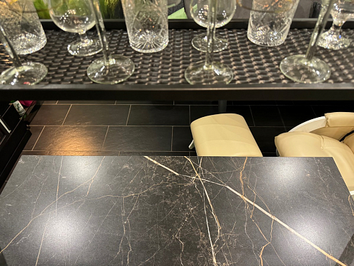 Барный стол Сари 120х50х171 дпк графит / черный фото покупателя 22