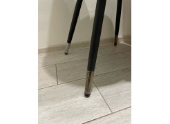 Стул на металлокаркасе Gabi 1 бежевый / черный с серебряными наконечниками фото покупателя 131