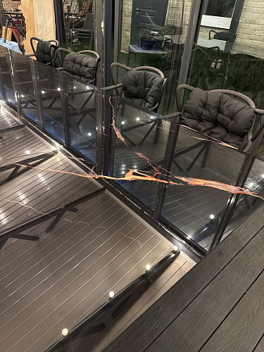 Стеклянный стол Денхольм 240(290)х100х75 каталония / черный фото покупателя 2