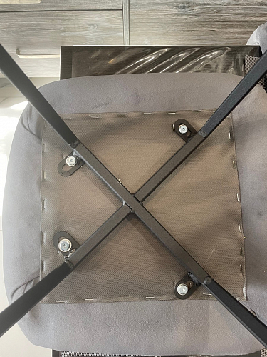 Стул на металлокаркасе Чилли синяя ткань / белый фото покупателя 18