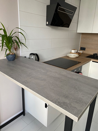 Барная стойка Дилан Лофт 120х40х98 дуб делано темный фото покупателя 121