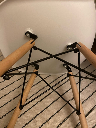 Пластиковый стул Eames PC-015 серо-голубой / дерево фото покупателя 176