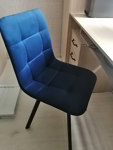 Стул на металлокаркасе Чилли К черный / зеленый фото покупателя 644