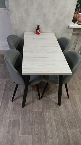 Стул на металлокаркасе Gabi dark beige / black / silver фото покупателя 63