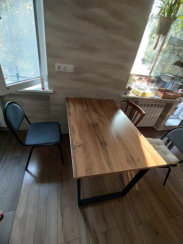 Деревянный стол Лота Лофт 140х80 черный матовый / бетон светлый фото покупателя 413