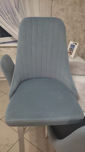 Стул на металлокаркасе Kora light blue / white фото покупателя 156