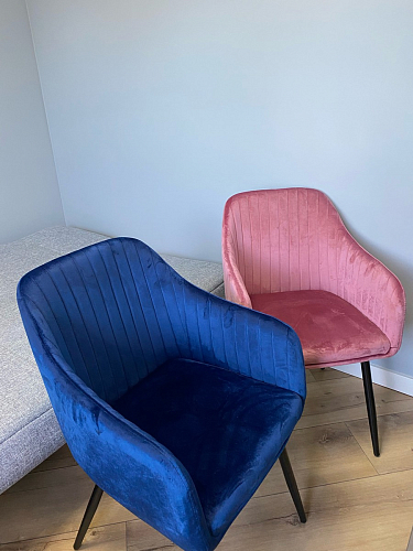 Стул на металлокаркасе Slam dark blue фото покупателя 19