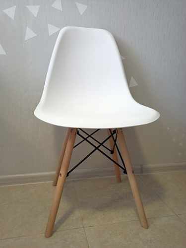 Пластиковый стул Eames PC-015 серо-голубой / дерево фото покупателя 317