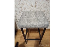 Барный стул Лофт кож.зам. черный / черный матовый фото покупателя 189