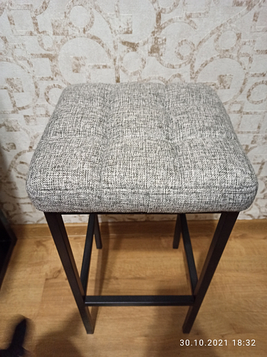 Барный стул Лофт ткань канди грей / черный матовый фото покупателя 189