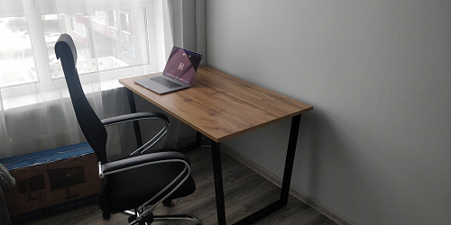 Деревянный стол Лота Лофт 120x75 дуб крафт табачный / черный матовый фото покупателя 137