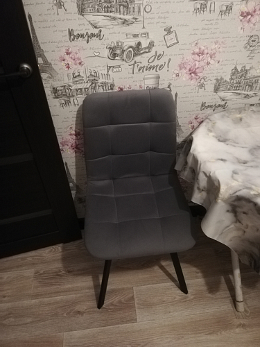 Стул на металлокаркасе Чилли светло-серый / белый каркас фото покупателя 364