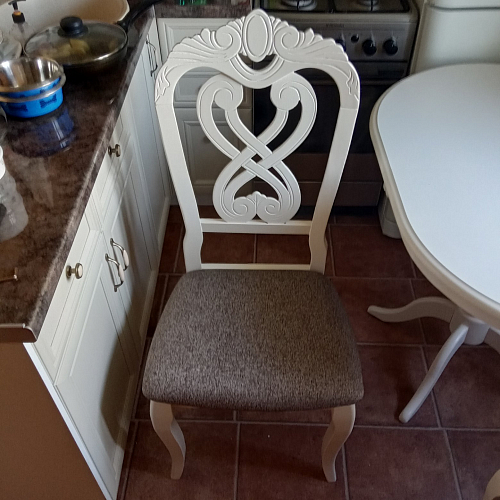 Стул деревянный Андромеда/Andromeda слоновая кость / коричневый S 168-7 фото покупателя 1