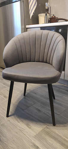 Стул на металлокаркасе Бэнбу 05 velutto 05 / черный фото покупателя 8