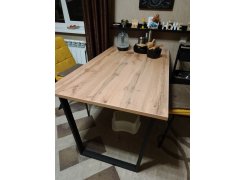 Стол Лота Лофт 140 25 мм черный матовый / бетон фото покупателя 495