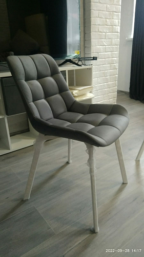 Стул на металлокаркасе Челси велюр коричневый / черный каркас фото покупателя 80