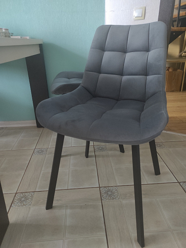 Стул на металлокаркасе Челси велюр коричневый / черный каркас фото покупателя 98