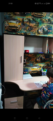 Стол компьютерный КСТ-16 бетон / белый фото покупателя 100