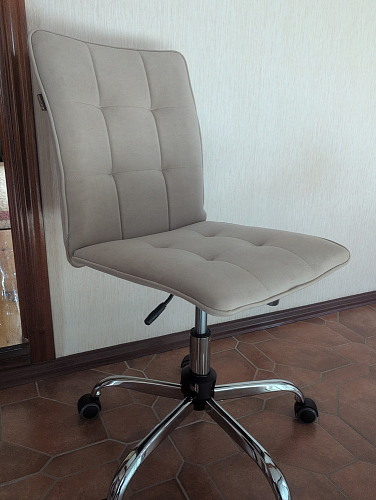 Компьютерное кресло One/Ван флок бежевый 7 фото покупателя 4