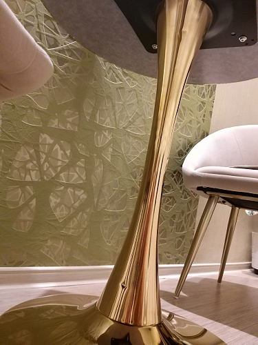 Деревянный стол Dorian 70x75 бежевый / золотой фото покупателя 23