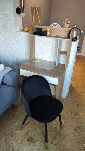 Стул на металлокаркасе Gabi latte / gold / black фото покупателя 330