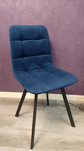 Стул на металлокаркасе Чилли К темно-серый (velutto 32) / черный фото покупателя 164