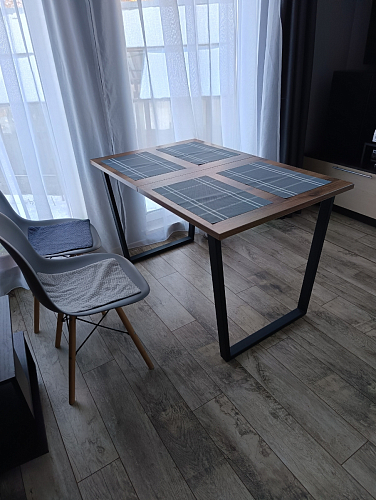 Деревянный стол Лота Лофт 120х75 белый матовый / дуб крафт золотой фото покупателя 735