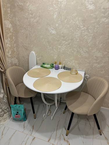 Стул на металлокаркасе Gabi 1 light blue / black / gold фото покупателя 597