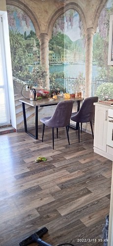 Деревянный стол Лота Лофт 120х75 белый матовый / дуб крафт золотой фото покупателя 609