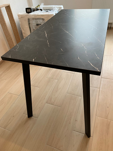 Стол Тринити Лофт 120 32 мм дуб галифакс табако / черный матовый фото покупателя 293