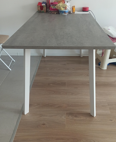 Стол Тринити Лофт 120 32 мм бетон / черный матовый фото покупателя 668