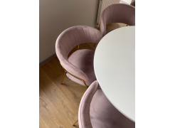 Стул на металлокаркасе Kamelia зеленый / золото фото покупателя 62