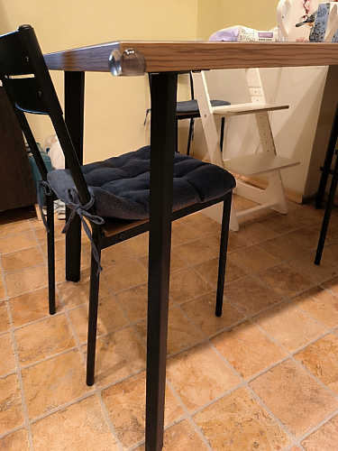 Стол Тринити Лофт 120 32 мм дуб галифакс табако / черный матовый фото покупателя 32