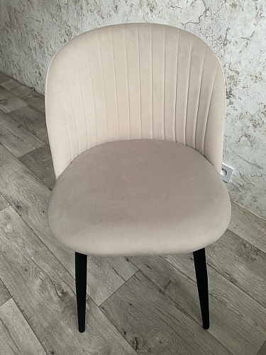 Стул на металлокаркасе Gabi dark beige / black / silver фото покупателя 288