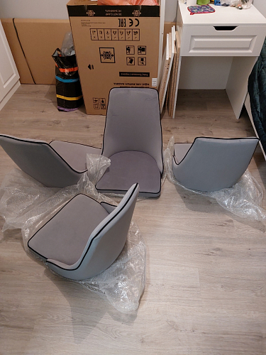 Стул на металлокаркасе Kora beige / black фото покупателя 465