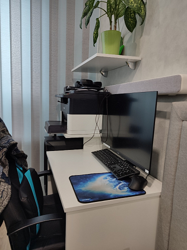 Компьютерный стол Джаз-24 левый дуб молочный фото покупателя 174