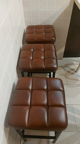 Барный стул Лофт ткань канди крем / черный матовый фото покупателя 77