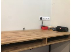 Письменный стол Леон Лофт дуб делано темный / черный матовый фото покупателя 28