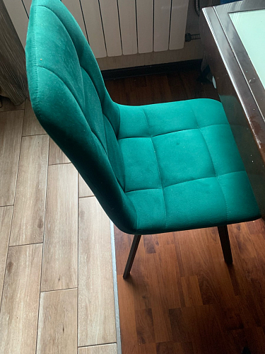 Стул на металлокаркасе Чилли синяя ткань / белый фото покупателя 945