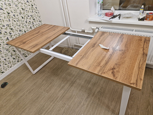 Деревянный стол Лота Лофт 140х80 белый матовый / бетон светлый фото покупателя 488