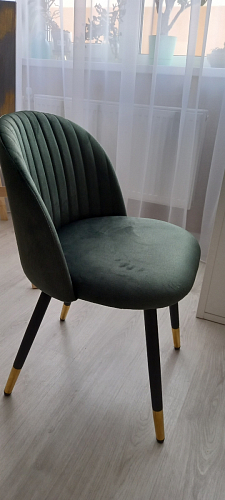 Стул на металлокаркасе Gabi 1 light blue / black / gold фото покупателя 957