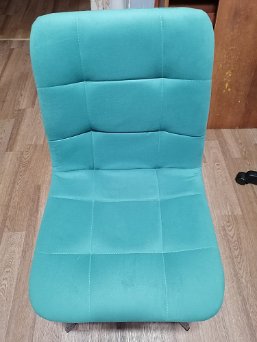 Стул на металлокаркасе Чилли синяя ткань / белый фото покупателя 9