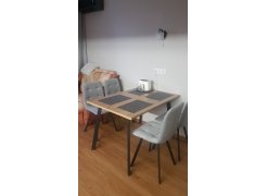 Стул на металлокаркасе Чилли синяя ткань / белый фото покупателя 627