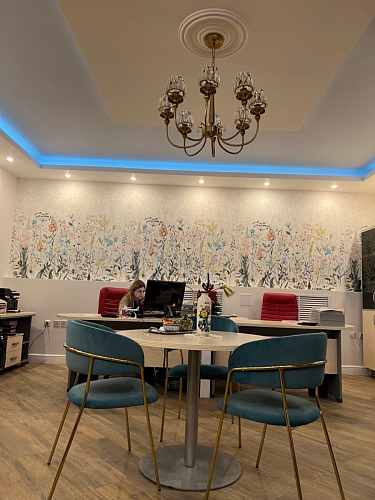 Стул на металлокаркасе Kamelia green / gold фото покупателя 19