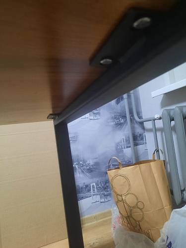 Стол Лота Лофт 120 32 мм бетон / черный матовый фото покупателя 78