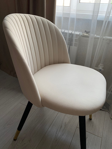 Стул на металлокаркасе Gabi latte / gold / black фото покупателя 105