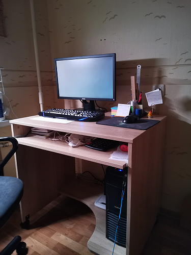 Компьютерный стол КСТ-15 бетон фото покупателя 16